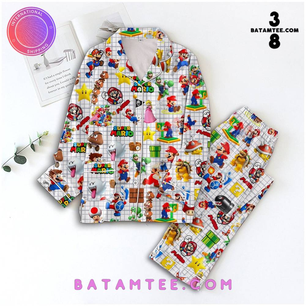 Super Mario Playing Game Button Down Pyjama Set's Overview - Batamtee Shop - Threads & Totes: Your Style Destination