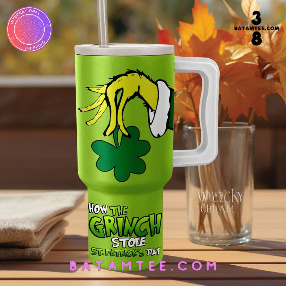 The Grinch Happy St. Patrick's Day Stanley Tumbler 40oz's Overview - Batamtee Shop - Threads & Totes: Your Style Destination