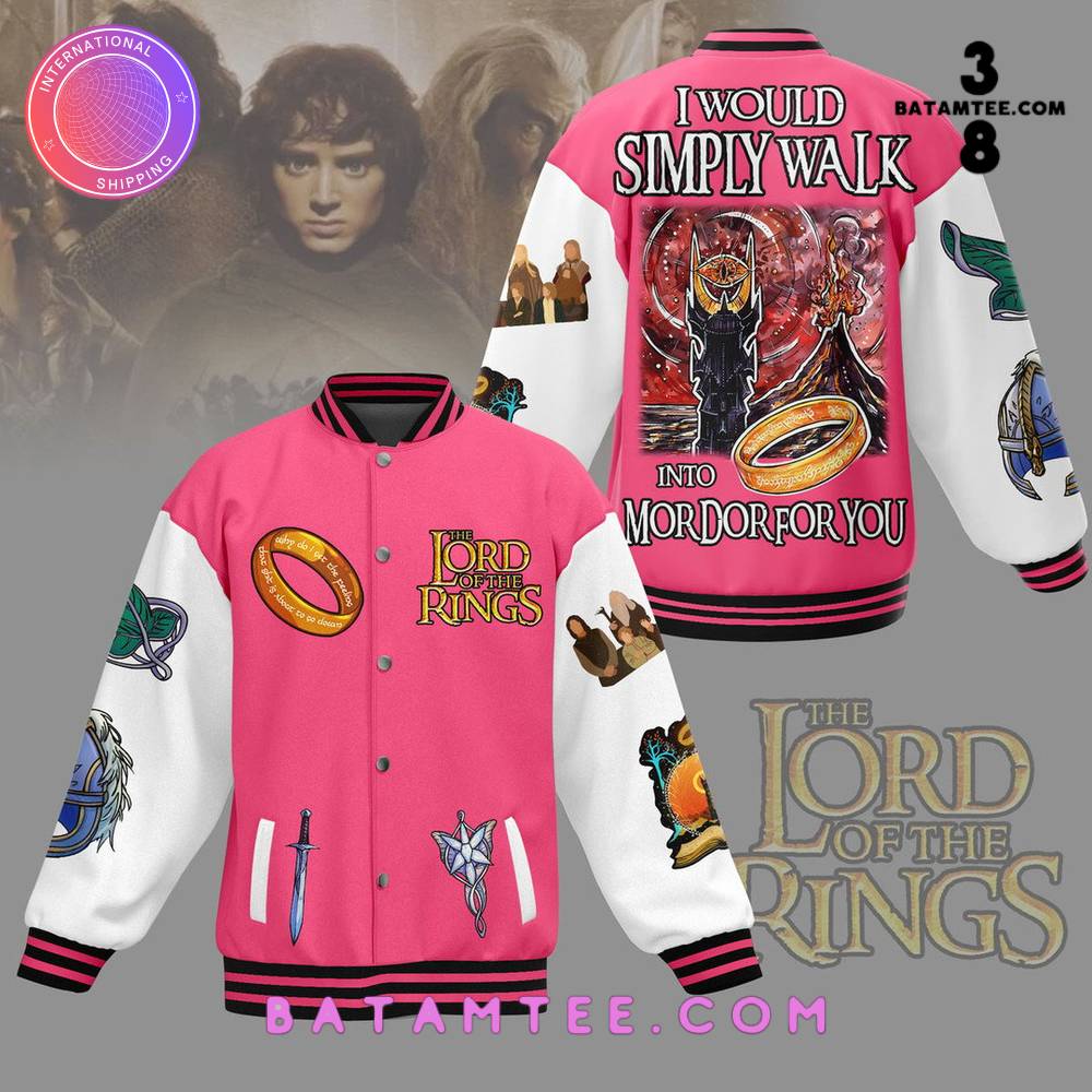 The Lord of the Rings Pink Baseball Jacket