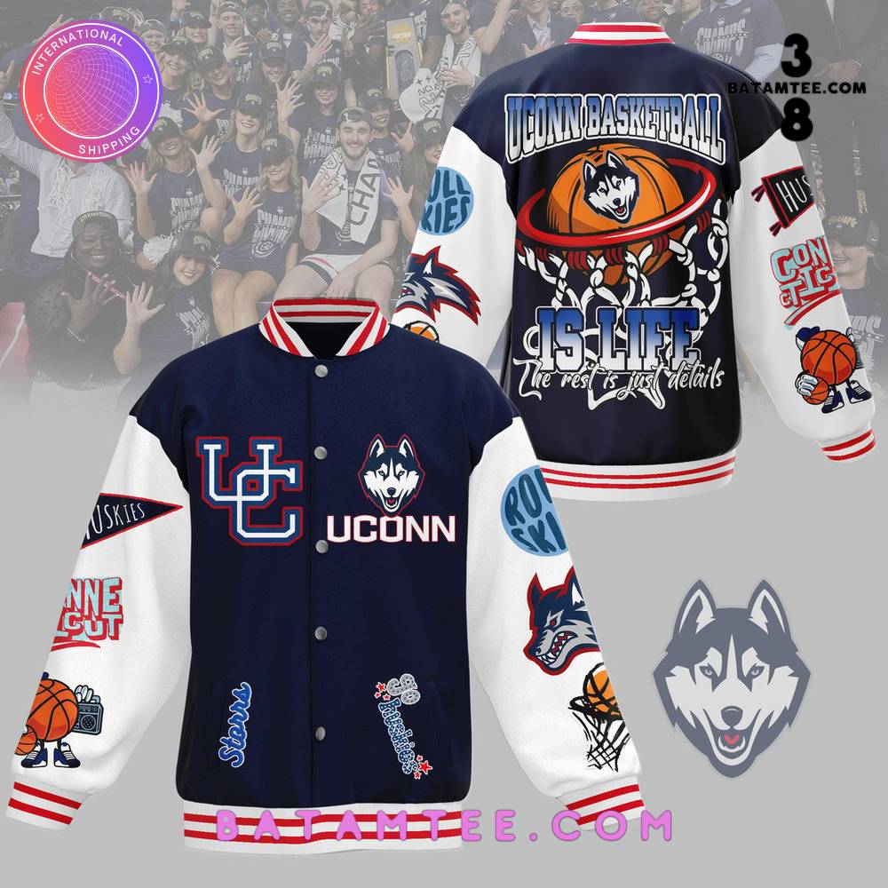 Uconn Basketball is Life Baseball Jacket