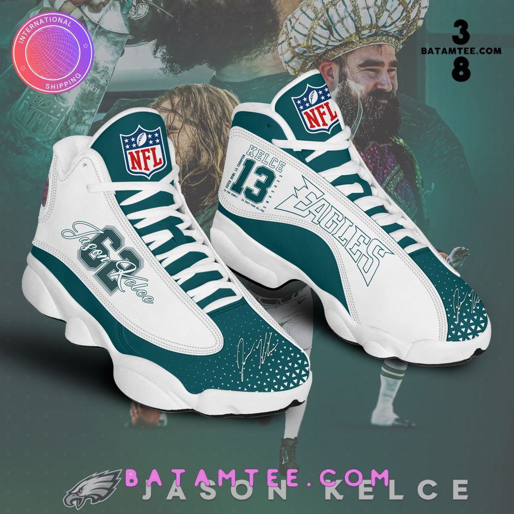 A Legendary Career Jason Kelce Philadelphia Eagles Air Jordan 1 Sneaker's Overview - Batamtee Shop - Threads & Totes: Your Style Destination