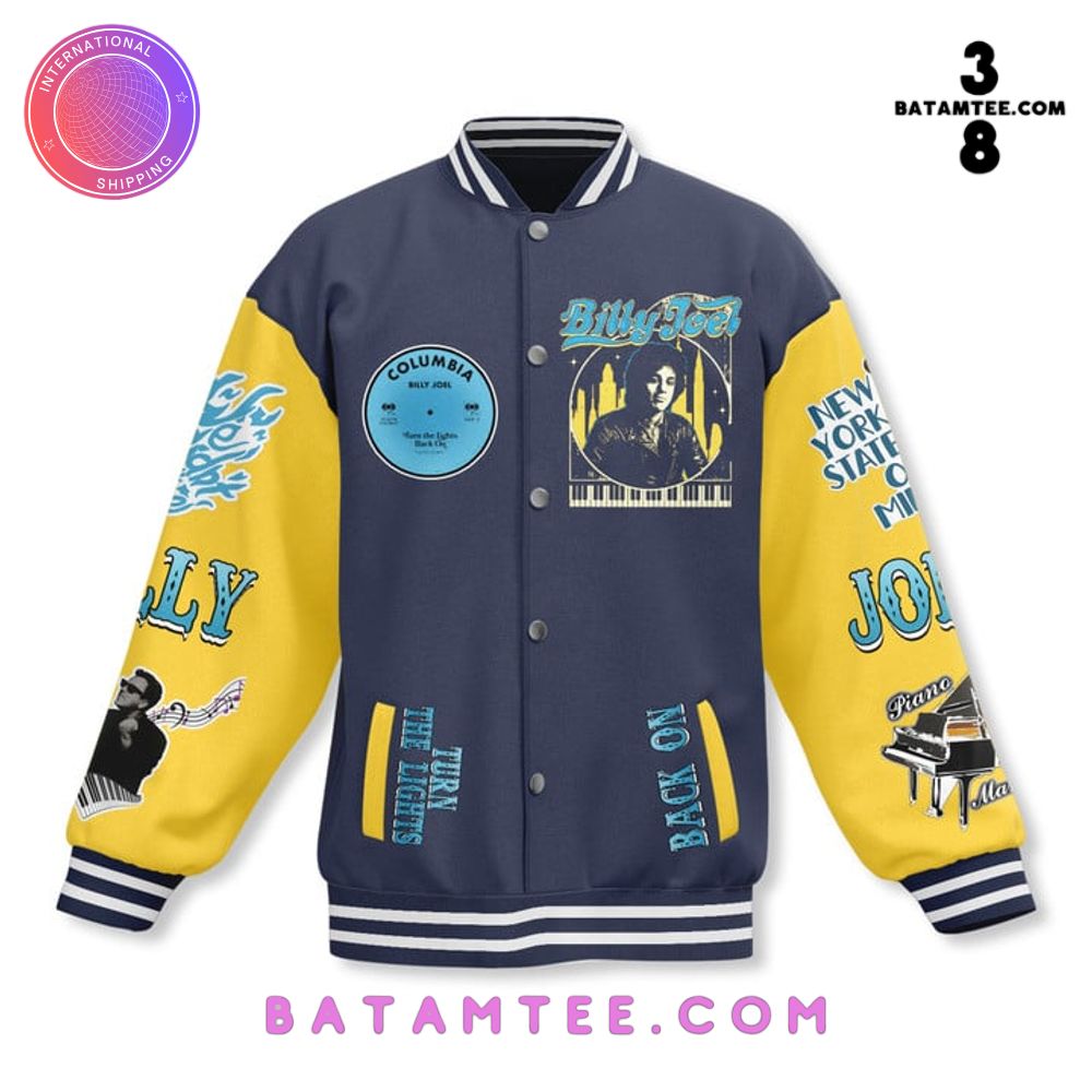 Billy Joel Turn The Lights Back On Baseball Jacket's Overview - Batamtee Shop - Threads & Totes: Your Style Destination