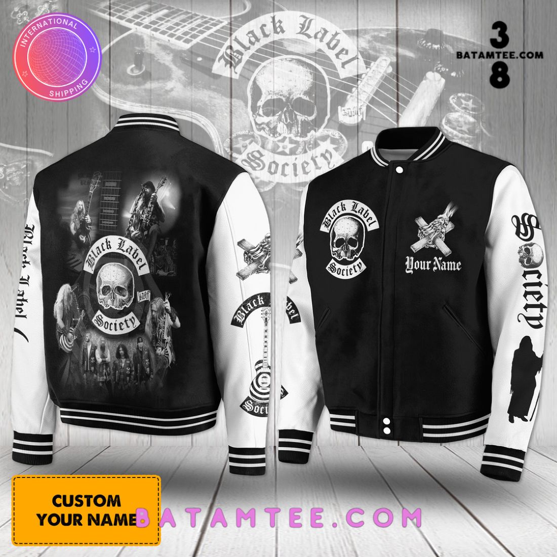 Black Label Society Custom Name Baseball Jacket's Overview - Batamtee Shop - Threads & Totes: Your Style Destination