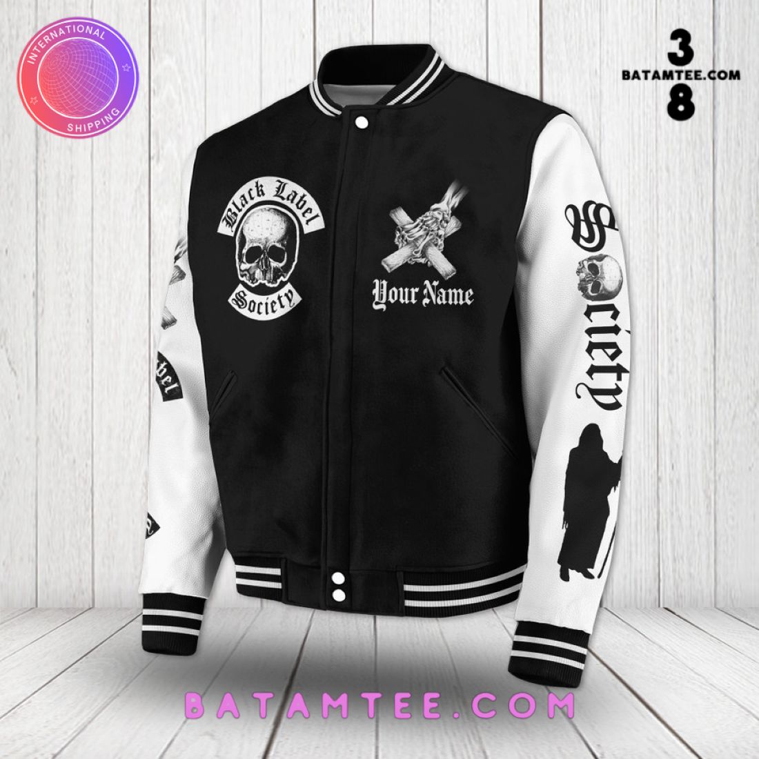 Black Label Society Custom Name Baseball Jacket's Overview - Batamtee Shop - Threads & Totes: Your Style Destination