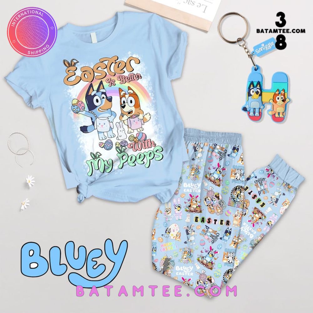 Bluey Easter is Better with My Peeps Pyjama Set's Overview - Batamtee Shop - Threads & Totes: Your Style Destination