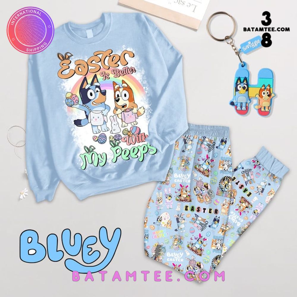 Bluey Easter is Better with My Peeps Pyjama Set's Overview - Batamtee Shop - Threads & Totes: Your Style Destination