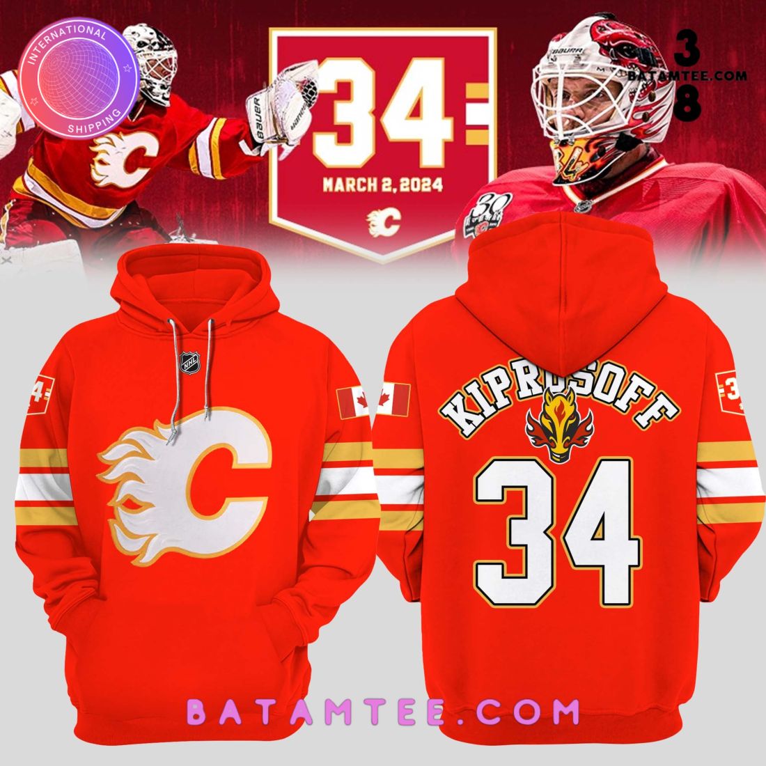 Calgary Flames “Miikka Kiprusoff” Hoodie's Overview - Batamtee Shop - Threads & Totes: Your Style Destination