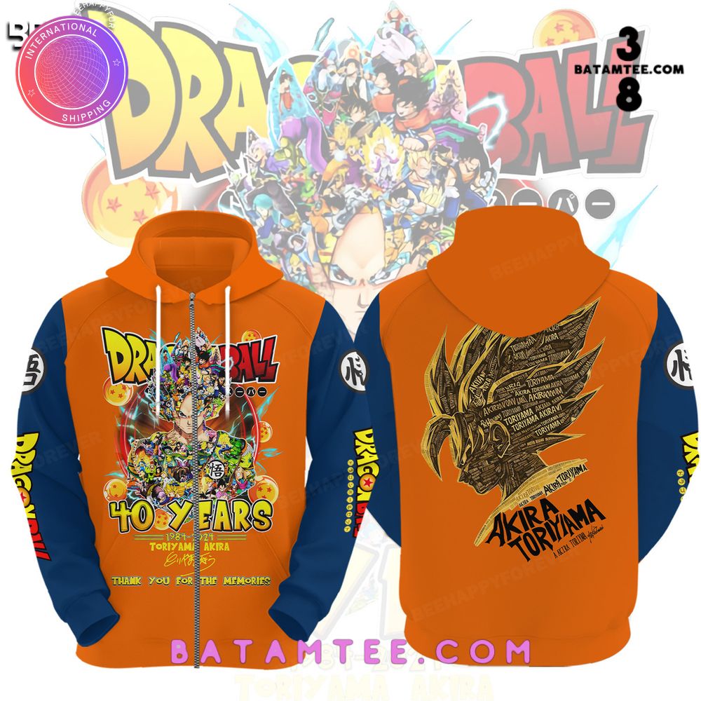 Dragon Ball 40 Years Thank You For The Memories Hoodie's Overview - Batamtee Shop - Threads & Totes: Your Style Destination