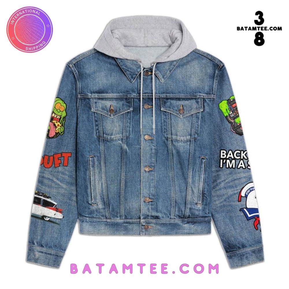 Ghostbuster Who Ya Gonna Call Hooded Denim Jacket's Overview - Batamtee Shop - Threads & Totes: Your Style Destination