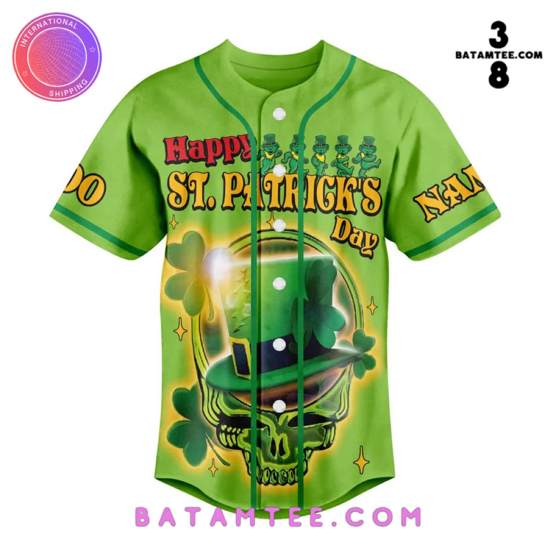 Grateful Dead Happy St Patrick Day Baseball Jersey's Overview - Batamtee Shop - Threads & Totes: Your Style Destination