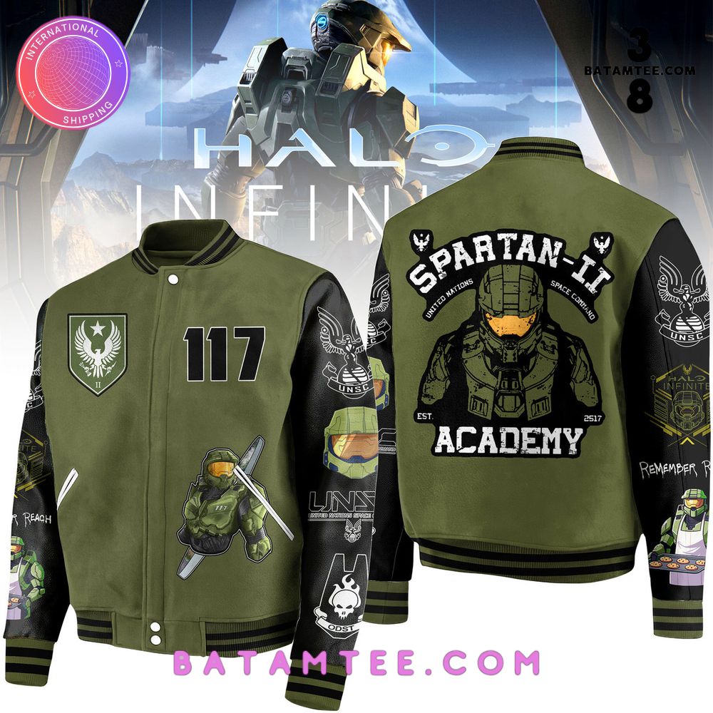 Halo Infinity Spartan-II Academy Baseball Jacket's Overview - Batamtee Shop - Threads & Totes: Your Style Destination