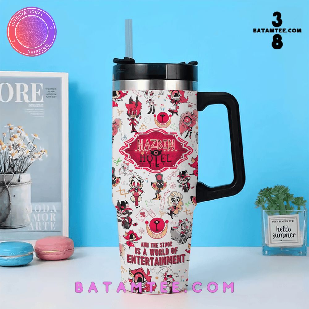 Hazbin Hotel Coffee White Stanley Tumbler 40oz's Overview - Batamtee Shop - Threads & Totes: Your Style Destination