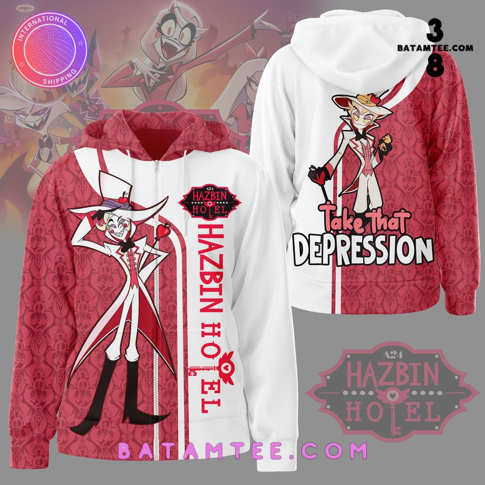 Hazbin Hotel Take That Depression Hoodie's Overview - Batamtee Shop - Threads & Totes: Your Style Destination