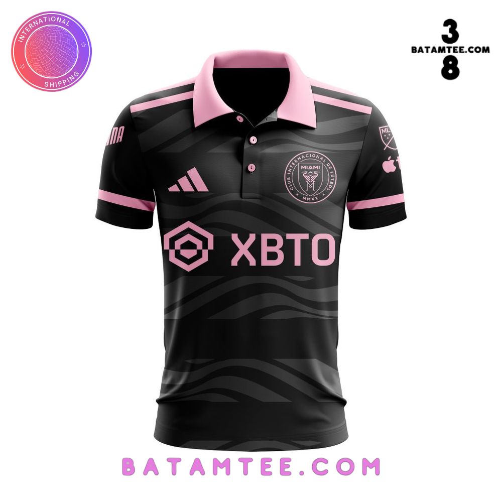 Inter Miami CF Black Polo Shirt's Overview - Batamtee Shop - Threads & Totes: Your Style Destination