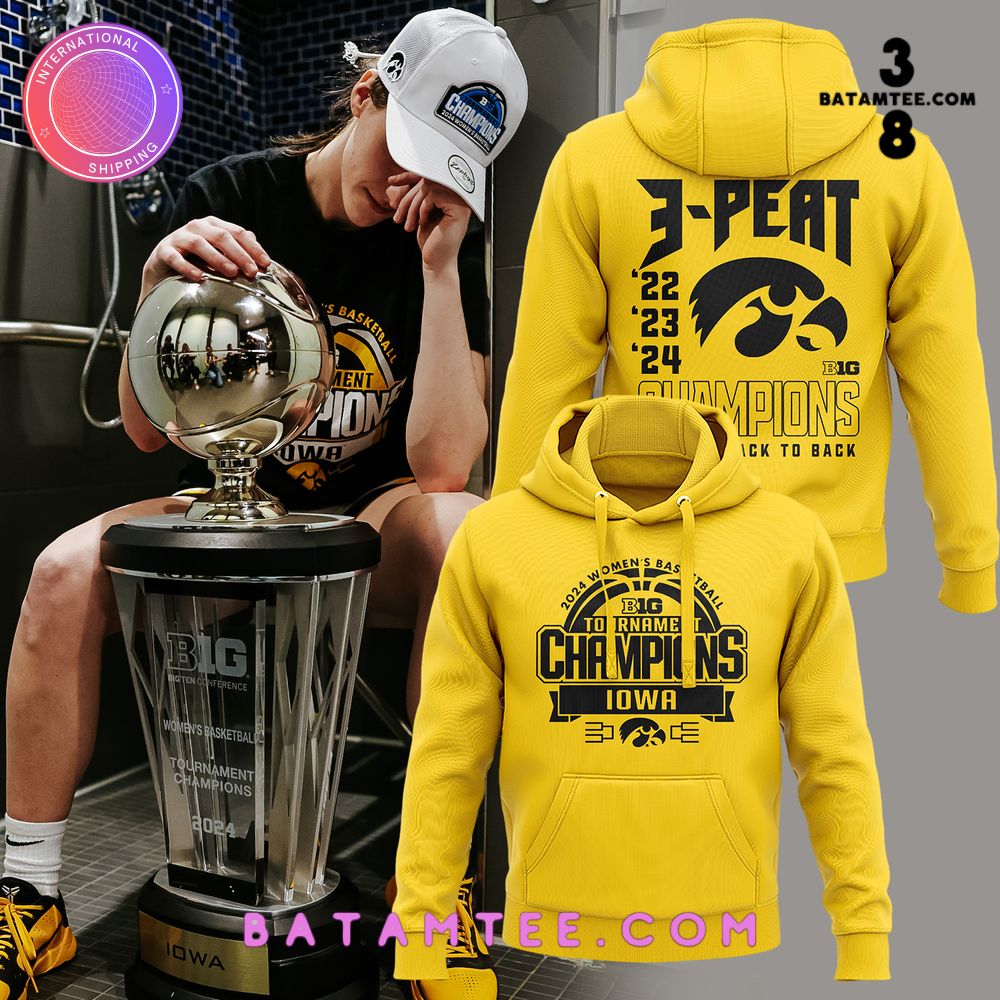 Iowa Hawkeye Women Basketball 2024 Championship 3 PEAT Yellow Hoodie's Overview - Batamtee Shop - Threads & Totes: Your Style Destination