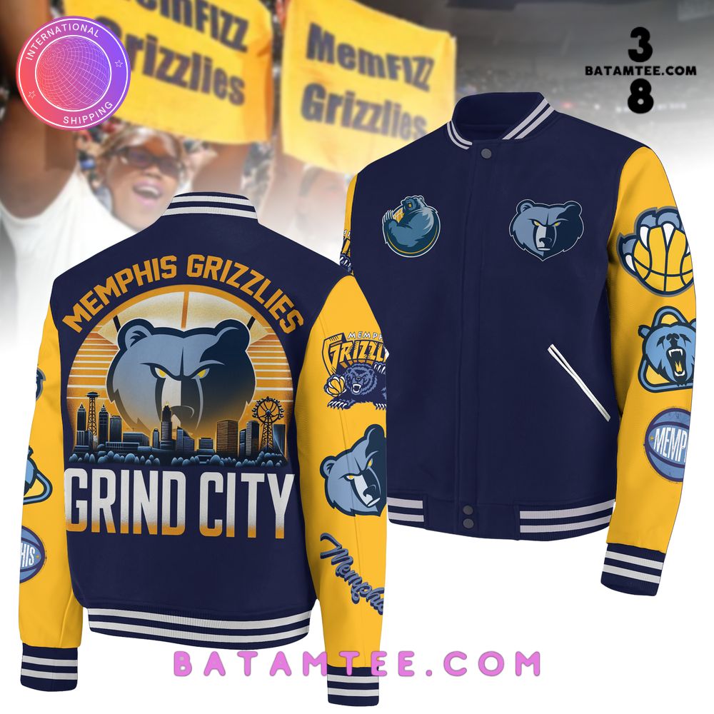 NBA Memphis Grizzlies Grind City Baseball Jacket's Overview - Batamtee Shop - Threads & Totes: Your Style Destination