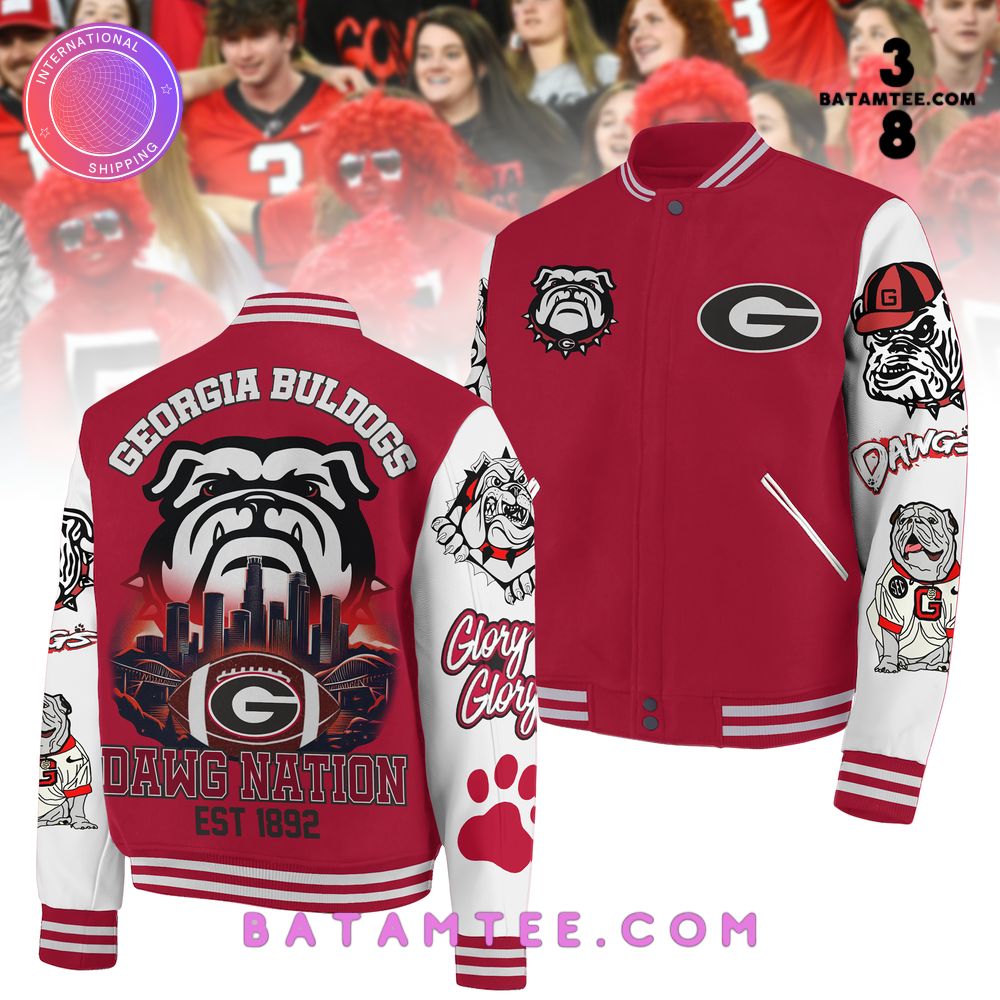 NCAA Georgia Bulldogs Dawg Nation Baseball Jacket's Overview - Batamtee Shop - Threads & Totes: Your Style Destination