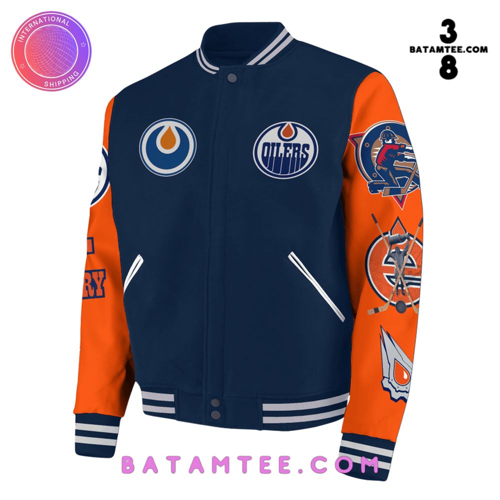 NHL Edmonton Oilers City Baseball Jacket's Overview - Batamtee Shop - Threads & Totes: Your Style Destination