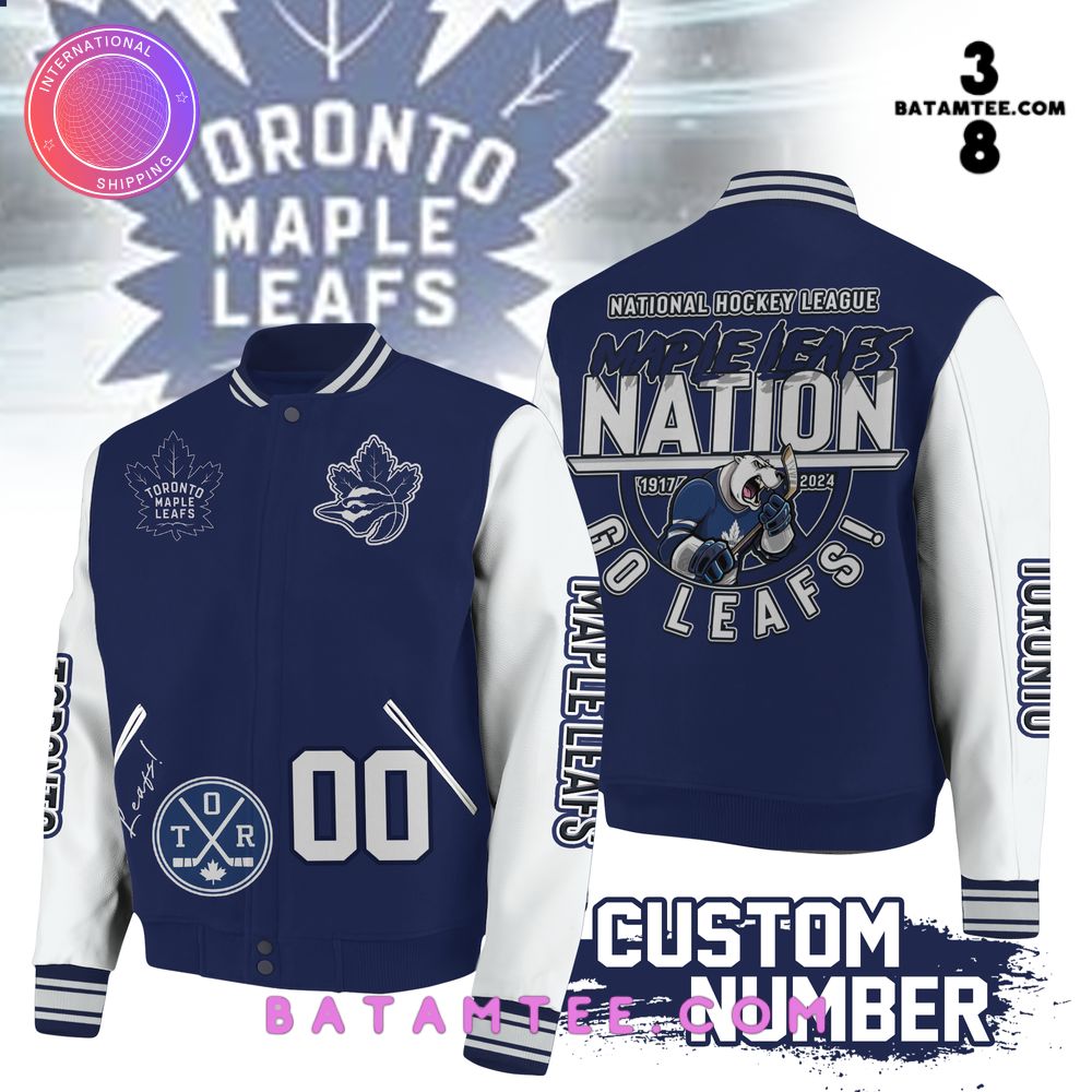 NHL Toronto Maple Leafs Nation Go Leafs Baseball Jacket's Overview - Batamtee Shop - Threads & Totes: Your Style Destination