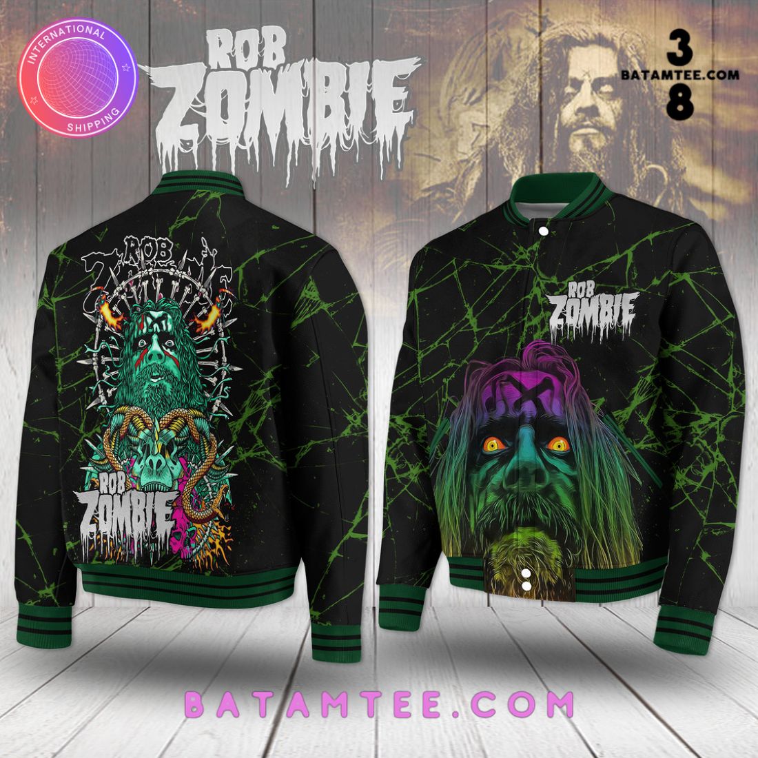 Rob Zombie Baseball Jacket's Overview - Batamtee Shop - Threads & Totes: Your Style Destination