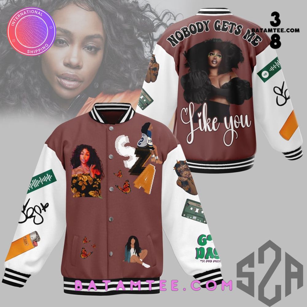 SZA Nobody Gets Me Like You Baseball Jacket's Overview - Batamtee Shop - Threads & Totes: Your Style Destination