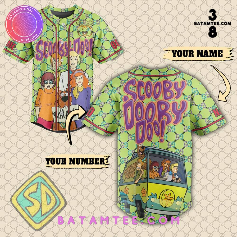 Scooby Doo x Gucci Collab Baseball Jersey's Overview - Batamtee Shop - Threads & Totes: Your Style Destination