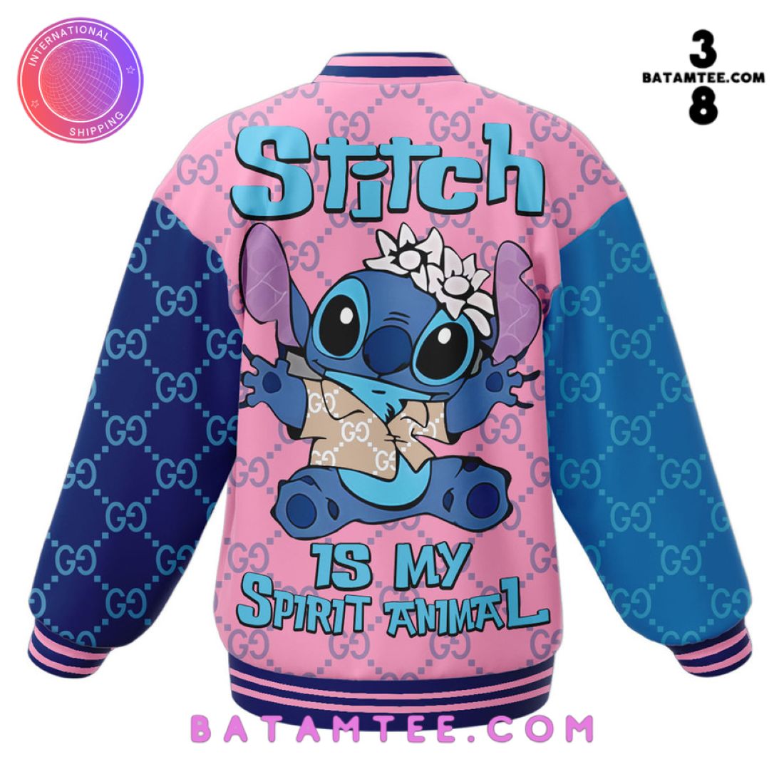 Stitch is my Spirit Animal x Gucci Baseball Jacket's Overview - Batamtee Shop - Threads & Totes: Your Style Destination