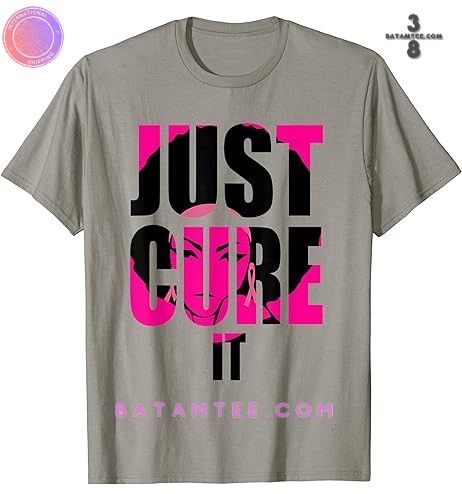 Breast Cancer Awareness Just Cure It Pink Ribbon Survivor Warrior Grey T-Shirt