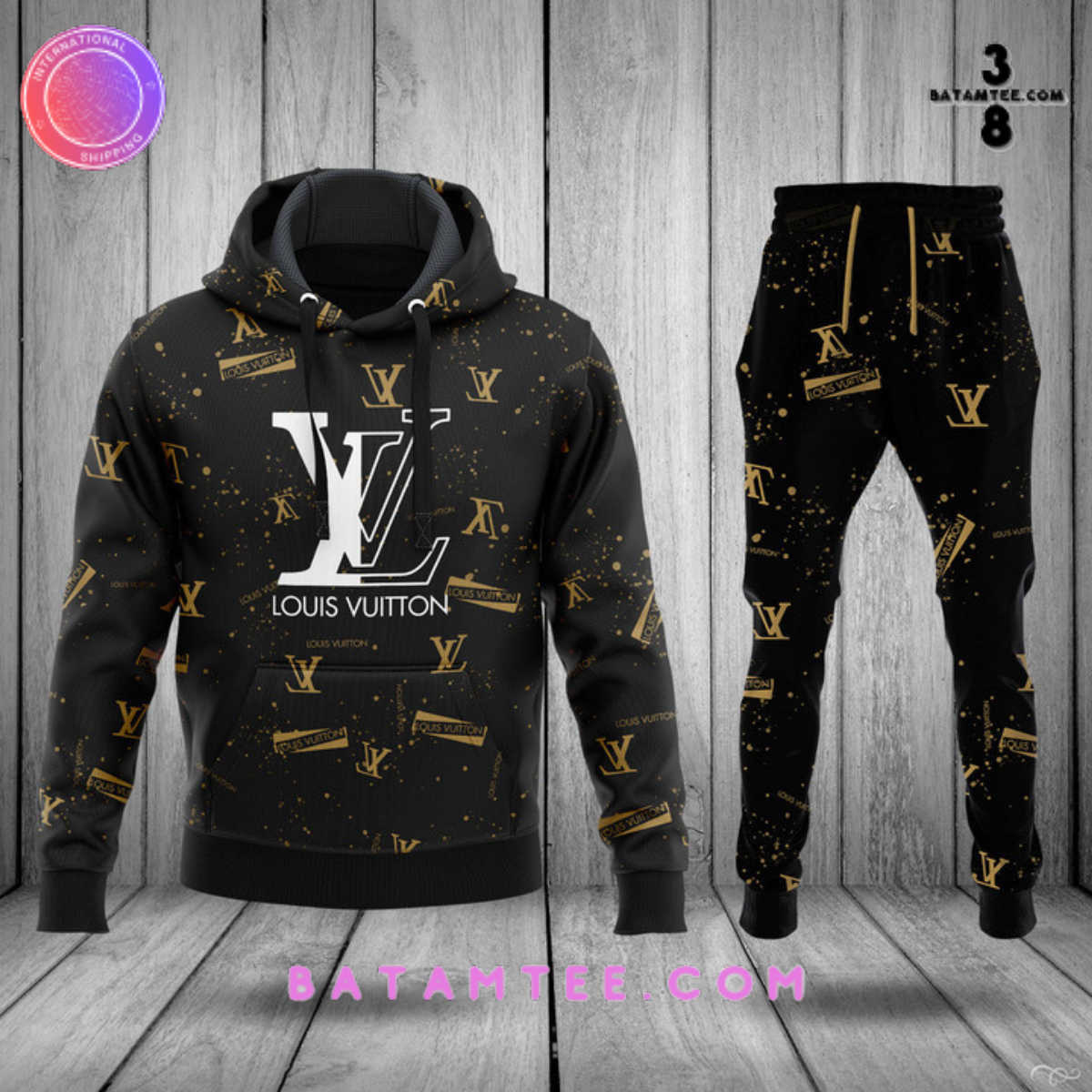 Louis Vuitton Black Luxury Combo Hoodie Sweatpants's Overview - Batamtee Shop - Threads & Totes: Your Style Destination