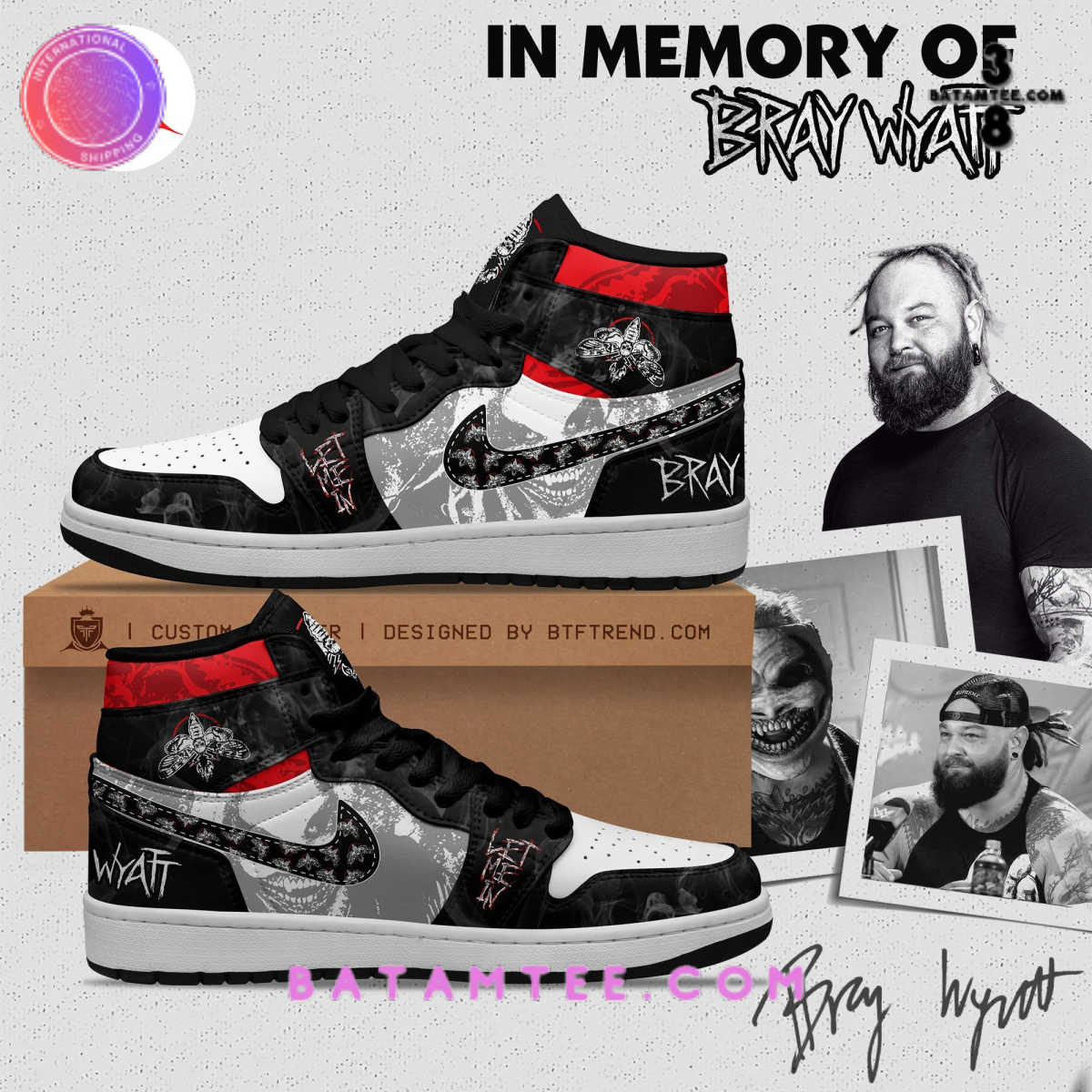 In Memory Of Bray Wyatt Air Jordan 1 High Shoes