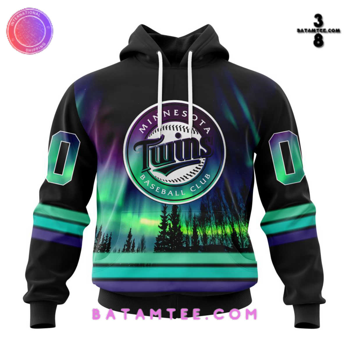 MLB Minnesota Twins Special Design Northern Lights Custom Name Hoodie's Overview - Batamtee Shop - Threads & Totes: Your Style Destination