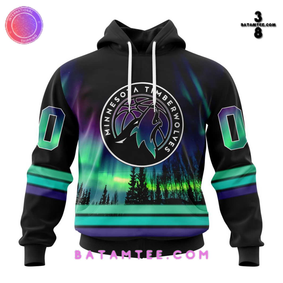 NBA Minnesota Timberwolves Special Design Northern Lights Custom Name Hoodie's Overview - Batamtee Shop - Threads & Totes: Your Style Destination